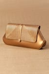 Ampm_Gold Cord Work Izrah Clutch _Online_at_Aza_Fashions