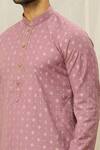 Shop_Arihant Rai Sinha_Pink Handloom Cotton Digital Print Kurta _Online_at_Aza_Fashions