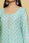 Buy_Samyukta Singhania_Green Sequin Embroidered Kurta And Flared Pant Set_Online_at_Aza_Fashions