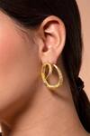 Buy_Isharya_Gold Plated Mamba Sculptural Earrings_at_Aza_Fashions