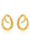 Shop_Isharya_Gold Plated Mamba Sculptural Earrings_at_Aza_Fashions