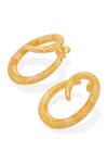 Isharya_Gold Plated Mamba Sculptural Earrings_Online_at_Aza_Fashions