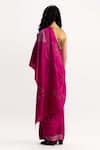 Shop_Studio Medium_Magenta Handwoven Bengal Silk Panorama Jamdani Shibori Saree For Women_at_Aza_Fashions