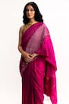 Studio Medium_Magenta Handwoven Bengal Silk Panorama Jamdani Shibori Saree For Women_Online_at_Aza_Fashions