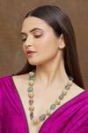 Saga Jewels_Multi Color Stone Multi-stone Long Necklace_Online_at_Aza_Fashions