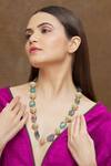 Shop_Saga Jewels_Multi Color Stone Multi-stone Long Necklace_Online_at_Aza_Fashions
