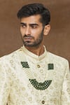 Arihant Rai Sinha_Green Bead Layered Mala _Online_at_Aza_Fashions