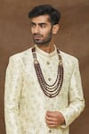 Arihant Rai Sinha_Maroon Bead Multi Layered Embellished Mala _Online_at_Aza_Fashions