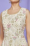 Shop_Samyukta Singhania_Cream Faux Georgette Embroidered Geometrical Floral Kurta Sharara Set For Women_Online_at_Aza_Fashions