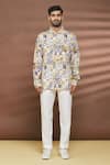 Linen Bloom_Multi Color 100% Linen Window Print Shirt _Online_at_Aza_Fashions