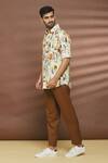 Shop_Linen Bloom_Multi Color 100% Linen Pisa Print Shirt _Online_at_Aza_Fashions