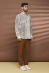 Buy_Linen Bloom_Multi Color 100% Linen Lima Print Shirt _Online_at_Aza_Fashions