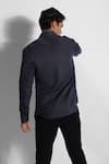 Shop_Paarsh_Grey Cotton, Linen Embroidery Placed Giraffe Shirt _at_Aza_Fashions
