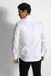 Shop_Paarsh_Off White Giza Cotton Embroidered Thread Placement Man Shirt _at_Aza_Fashions