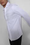 Buy_Paarsh_White Turkish Cotton Embroidered Thread Tonal Stripe Shirt _Online_at_Aza_Fashions