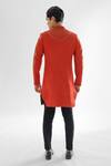 Shop_Paarsh_Orange Achkan Modal Satin Mafiyaa Abstract Embellished With Pant _at_Aza_Fashions