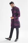 Buy_Paarsh_Purple Achkan: Heavy Modal Satin Embroidered Iris Threadwork With Pant For Men_Online_at_Aza_Fashions