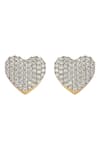 Sica Jewellery_White Embellished Heart Cubic Zirconia Bali Stud Earrings _Online_at_Aza_Fashions