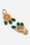 Buy_Dugran By Dugristyle_Green Kundan And Natural Stone Embellished Earrings _Online_at_Aza_Fashions