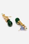 Dugran By Dugristyle_Green Kundan Natural Stone And Embellished Choker Necklace Set_at_Aza_Fashions