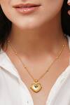 Buy_ZARIIN_Gold Plated Heart Shaped Photo Locket Pendant Necklace _Online_at_Aza_Fashions