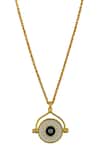 ZARIIN Gold Plated Evil Eye And Hamsa Hand Embellished Pendant Necklace Online ZARIIN_Gold Plated Evil Eye And Hamsa Hand Embellished Pendant Necklace _Online
