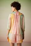 Shop_Verb by Pallavi Singhee_Multi Color Viscose Lurex Georgette Printed Botanic Frill Pattern Top _at_Aza_Fashions