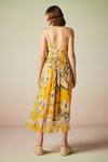 Shop_Verb by Pallavi Singhee_Multi Color Viscose Lurex Georgette Floral Print Ruffle Dress_at_Aza_Fashions