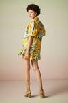 Shop_Verb by Pallavi Singhee_Multi Color Cotton Floral Print Puff Sleeve Dress_at_Aza_Fashions