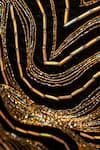 ALCOVE_Black Viscose Embroidered Sequin Square Marble Cushion Cover _Online_at_Aza_Fashions