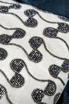 ALCOVE_Off White Viscose Embroidered Square Lattice Cushion Cover_Online_at_Aza_Fashions