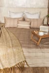 Buy_ALCOVE_Beige Cotton Quilted King Size Bedspread _at_Aza_Fashions