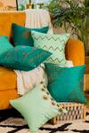 Shop_ALCOVE_Green Silk Embroidery Cutdana Placement Cushion Cover_at_Aza_Fashions