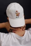 Buy_AK-OK_White Printed Animal Baseball Cap _at_Aza_Fashions