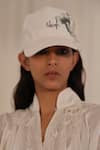 Buy_AK-OK_White Printed Animal Cotton Baseball Cap _at_Aza_Fashions