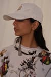 Shop_AK-OK_White Printed Animal Baseball Cap _Online_at_Aza_Fashions