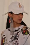 AK-OK_White Printed Animal Baseball Cap _at_Aza_Fashions