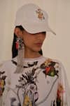 Shop_AK-OK_White Printed Animal Baseball Cap 