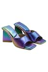 Buy_Veruschka by Payal Kothari_Multi Color Holographic Mermaid Peep Toe Block Heels _at_Aza_Fashions