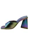 Shop_Veruschka by Payal Kothari_Multi Color Holographic Mermaid Peep Toe Block Heels _Online_at_Aza_Fashions