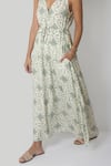 Shop_Reistor_White Bemberg Crepe Printed Floral Deep V Flow And Go Maxi Dress  _Online_at_Aza_Fashions