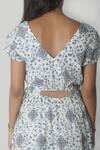 Shop_Reistor_White Bemberg Crepe Printed Floral Deep V Sapphire Haze Maxi Dress  _Online_at_Aza_Fashions