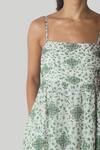 Shop_Reistor_White Bemberg Crepe Printed Floral Square Neck The Jade Maxi Dress  