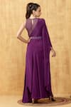 Shop_Kressa_Purple Crepe Embroidered Asymmetric Gown With Placement Embellished Bustier _at_Aza_Fashions