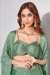 Kressa_Green Crepe Georgette Embroidered Sequin Embellished Sharara Set  _at_Aza_Fashions