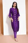 Buy_Kressa_Purple Crepe Embellished Floral Round Kurta Set  _Online_at_Aza_Fashions