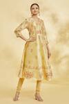 Shop_Naintara Bajaj_Beige Floral Block Print Anarkali _Online_at_Aza_Fashions