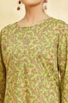 Shop_Naintara Bajaj_Green Floral Bloom Print Kurta With Leggings _Online_at_Aza_Fashions