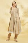 Buy_Naintara Bajaj_Beige Swirl Embroidered Anarkali Set _Online_at_Aza_Fashions