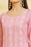 Shop_Naintara Bajaj_Pink Swirl Thread Embroidered Anarkali Set _Online_at_Aza_Fashions